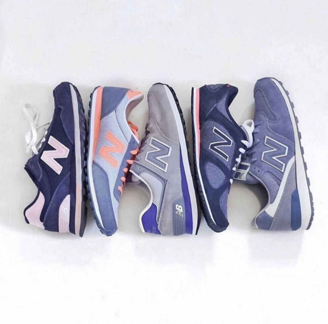 Blogger Sarah Lindner of The House of Sequins wearing New Balance WL515 sneakers