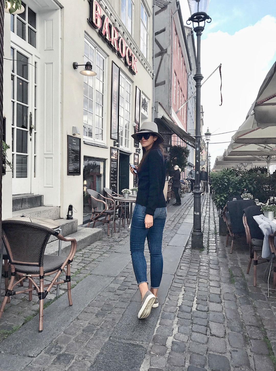 Blogger Sarah Lindner of the house of sequins Nyhavn Copenhagen European summer street style