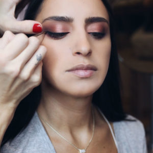 Blogger Sarah Lindner of The House of Sequins on How to make green eyes pop with makeup