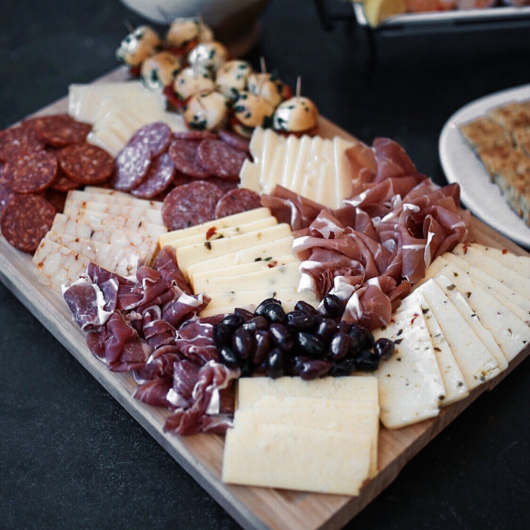 Blogger Sarah Lindner of The House of Sequins Super Bowl Cheese board