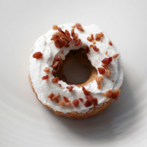 Blogger Sarah Lindner of The House of Sequins baking DIY Doggy Donuts