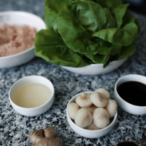 Blogger Sarah Lindner of The House of Sequins on How to make P.F. Chang's Inspired Chicken Lettuce Wraps. Recipe for lettuce wraps with weight watchers smart points value.