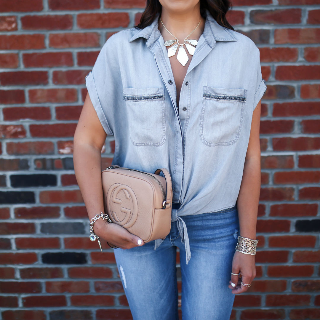 Blogger, Sarah Lindner of The House Of Sequins wearing Wit & Wisdom
