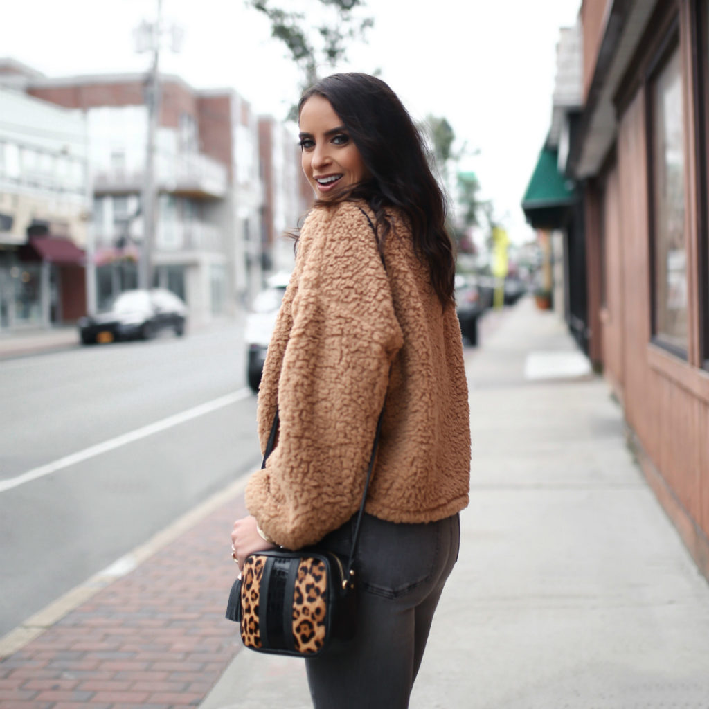 Blogger Sarah Lindner of The House of Sequins wearing Express