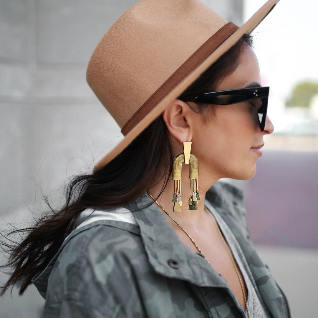 Blogger Sarah Lindner of The House of Sequins wearing Kendra Scott