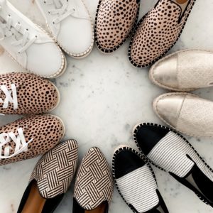 Blogger Sarah Lindner of The House of Sequins reviewing latest shoe styles from Target.
