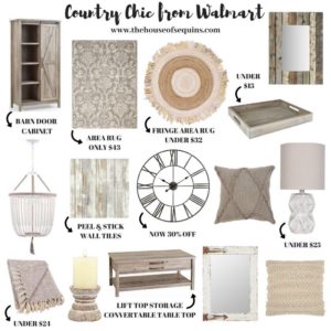 Blogger Sarah Lindner of The house of Sequins walmart and amazon rustic home style
