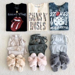 Blogger Sarah Lindner of The House of Sequins sharing cozy at home fashion finds.