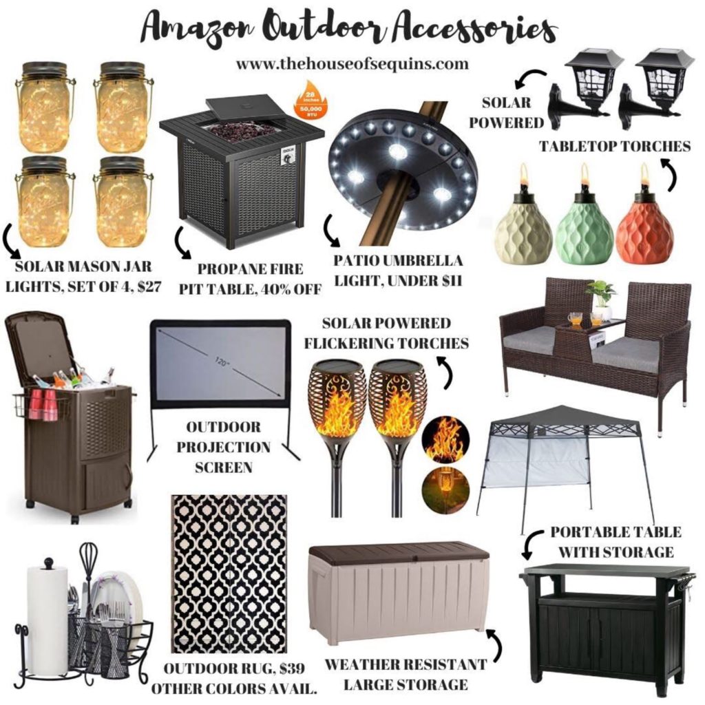 Blogger Sarah Lindner of The House of Sequins Amazon outdoor furniture