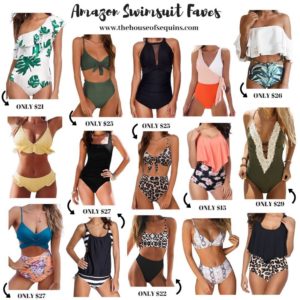 Blogger Sarah Lindner of the house of sequins amazon swimsuit round up