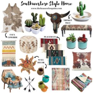 Blogger Sarah Lindner of The House of Sequins Amazon southwest style home finds