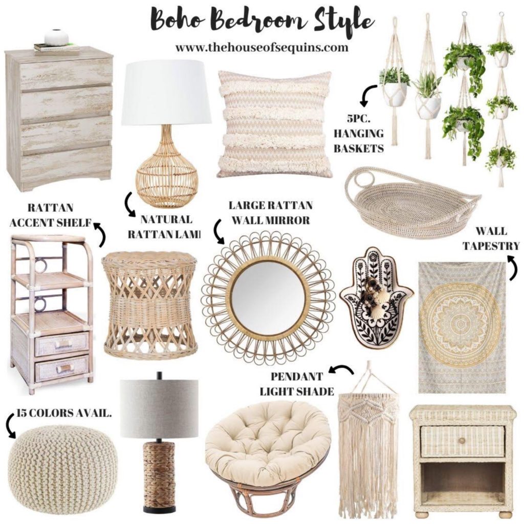 Blogger Sarah Lindner of The House of Sequins Boho amazon bedroom home finds