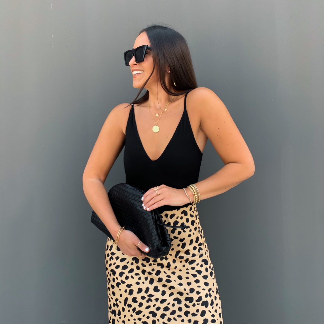 Blogger Sarah Lindner of The House of Sequins sharing summer outfits.