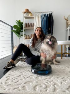 Blogger Sarah Lindner of The House of Sequins sharing EBay purchase of robot vacuum.