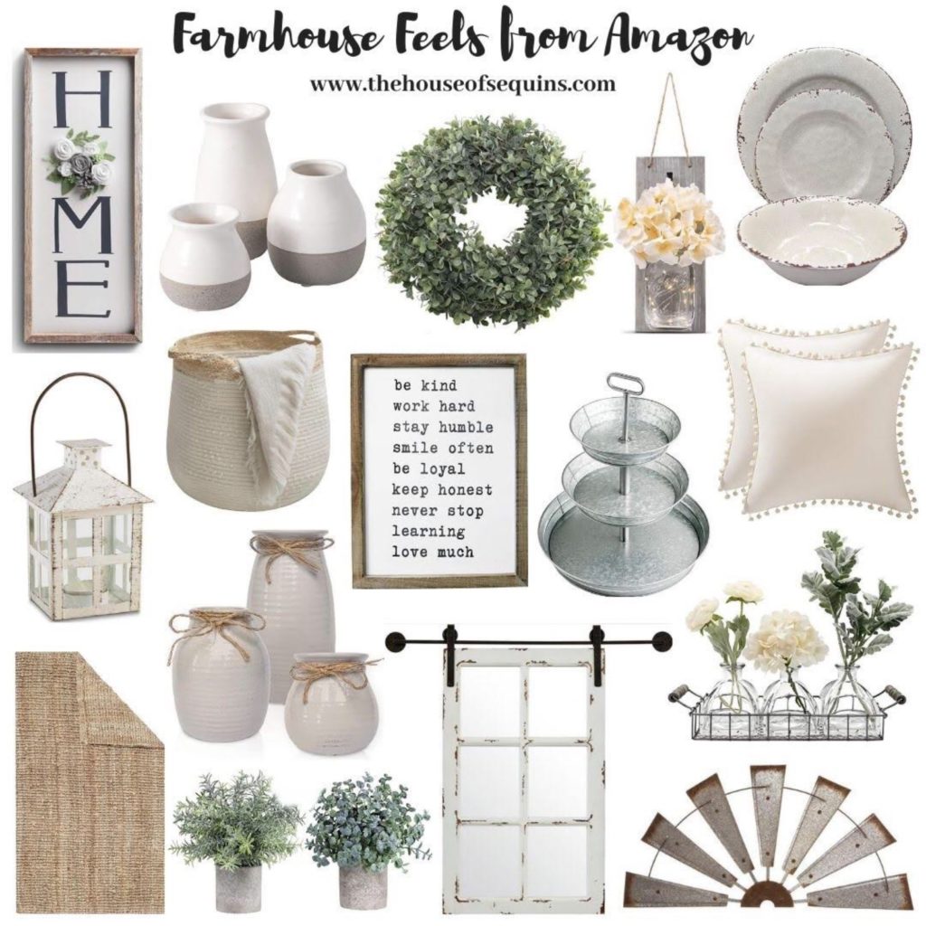 Blogger Sarah Lindner of The House of Sequins Farmhouse home finds from amazon