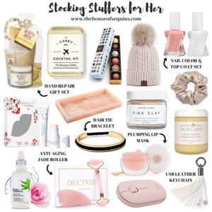 Blogger Sarah Lindner of The House of sequins stocking stuffer gift guide 2020