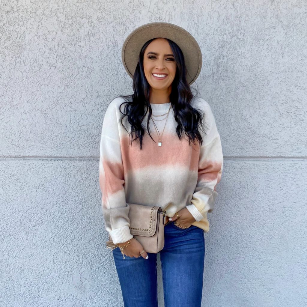 Blogger Sarah Lindner of The House of Sequins styling casual fall fashion looks.