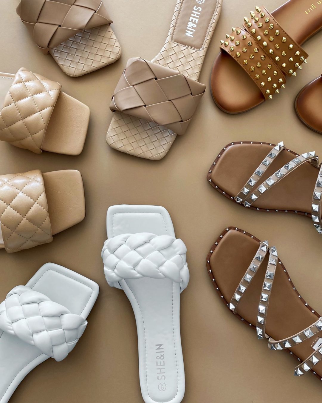 Blogger Sarah Lindner of The House of Sequins sharing spring and summer sandals.
