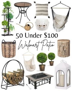 Blogger Sarah Lindner of The House of Sequins sharing 50 Walmart Patio Finds under $100