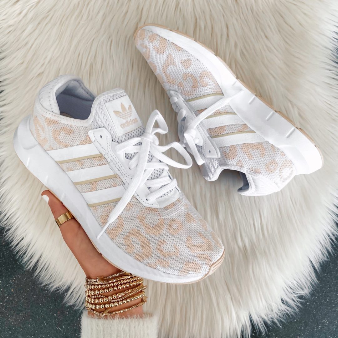 Blogger Sarah Lindner of The House of Sequins sharing Spring Adidas sneaker favorites.