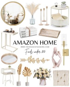 Blogger Sarah Lindner of the house of sequins amazon home finds under $50