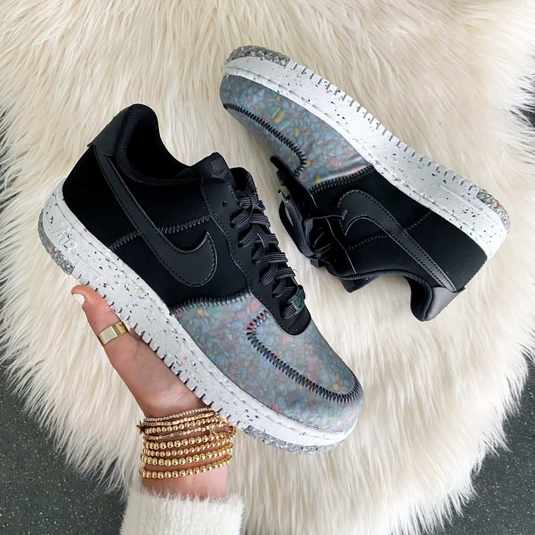 Sarah Lindner of The House of Sequins sharing new Nike sneakers.