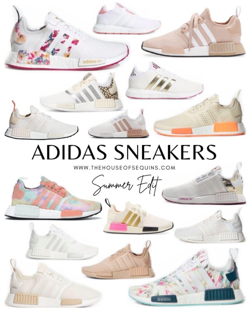 Blogger Sarah Lindner of The House of Sequins adidas sneakers find