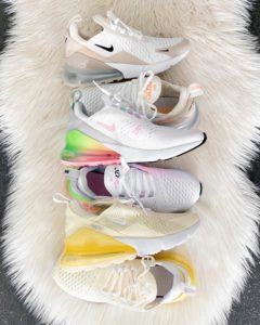 Sarah Lindner of The House of Sequins sharing new Nike sneakers.