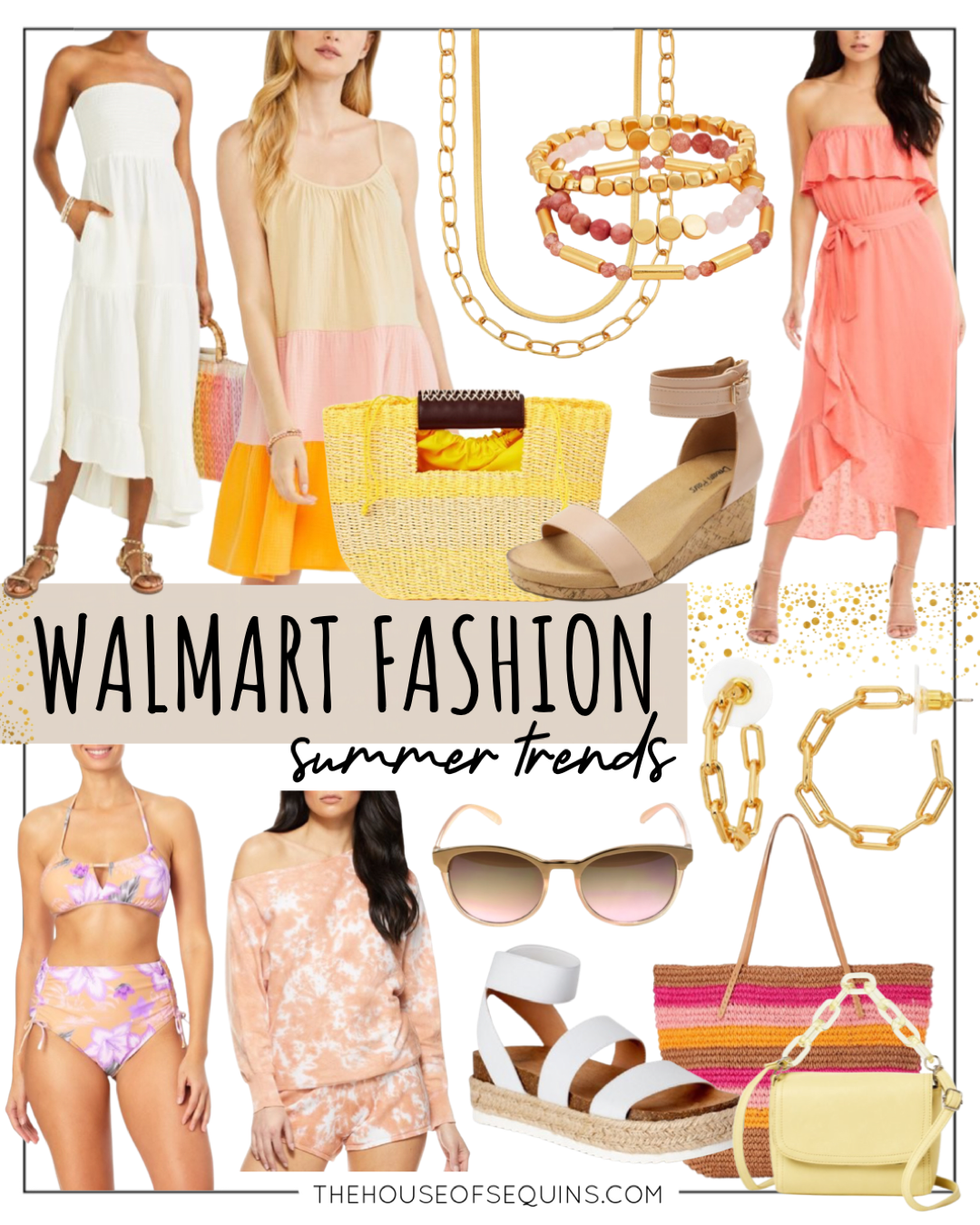 Blogger Sarah Lindner of The House of The House of Sequins sharing Walmart Fashion summer looks.