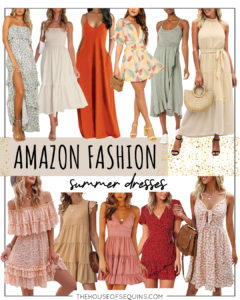 Blogger Sarah Lindner of the House of Sequins sharing Amazon Fashion summer dress favorites.