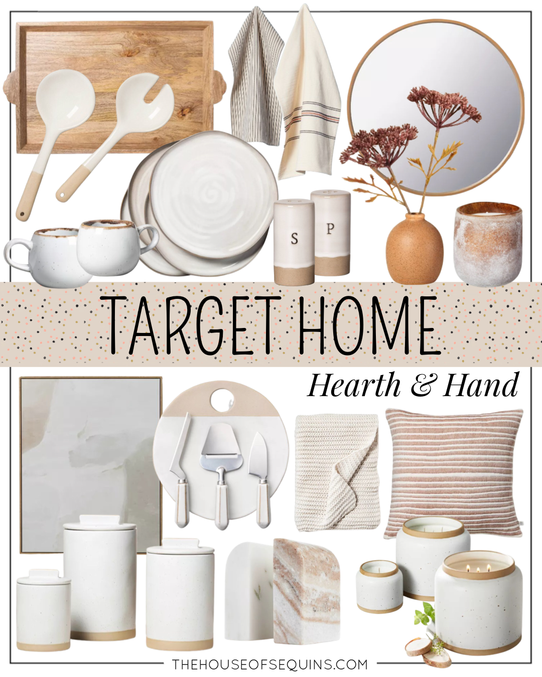 Blogger Sarah Lindner of The House of Sequins sharing Fall decor from Target Home.