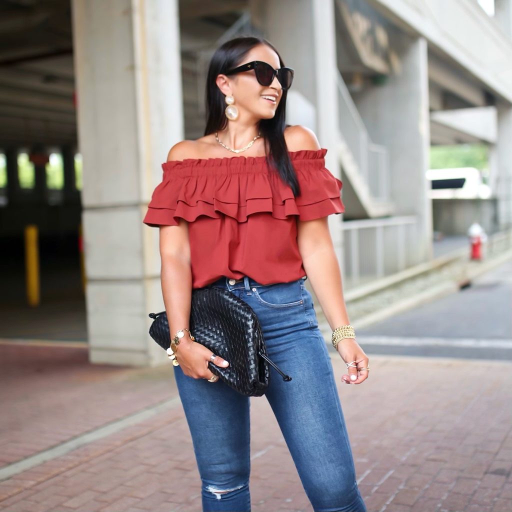 Blogger Sara Lindner of The House of Sequins styling looks from Express.