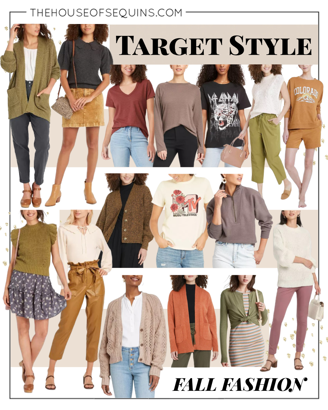 Blogger Sarah Lindner of The House of Sequins sharing Fall looks from Target Fashion.