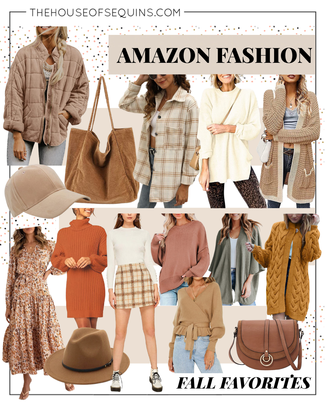 Blogger Sarah Lindner of The House of Sequins sharing Fall looks from Amazon Fashion.