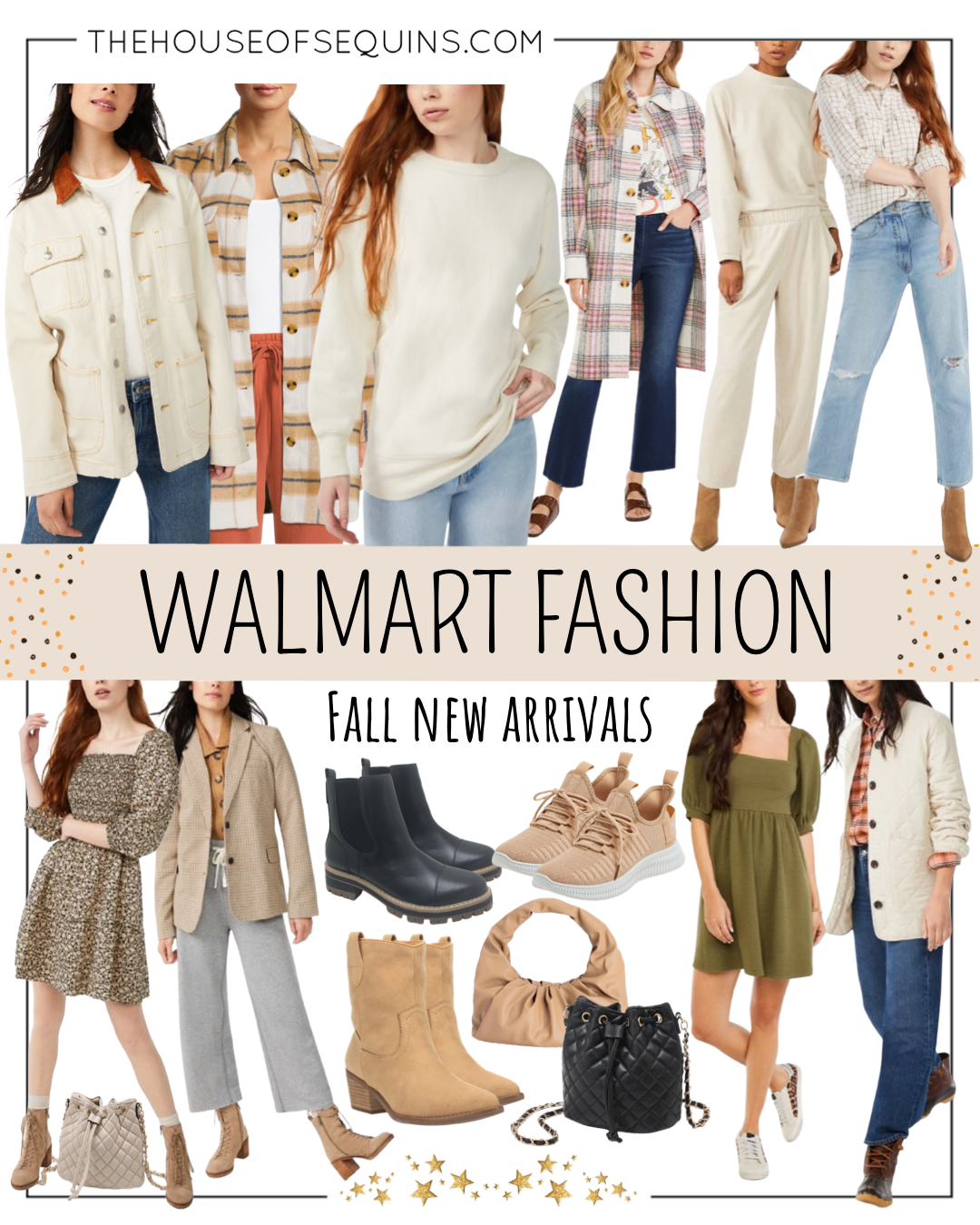 Blogger Sarah Lindner of The House of Sequins sharing Fall looks from Walmart Fashion..