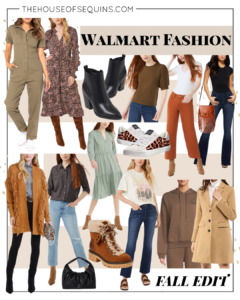 Blogger Sarah Lindner of The House of Sequins sharing Fall looks from Walmart Fashion.