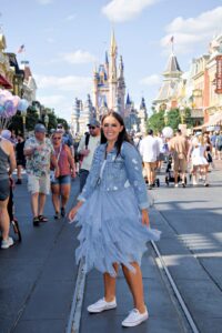 Blogger Sarah Lindner of The House of Sequins styling Disney outfits.