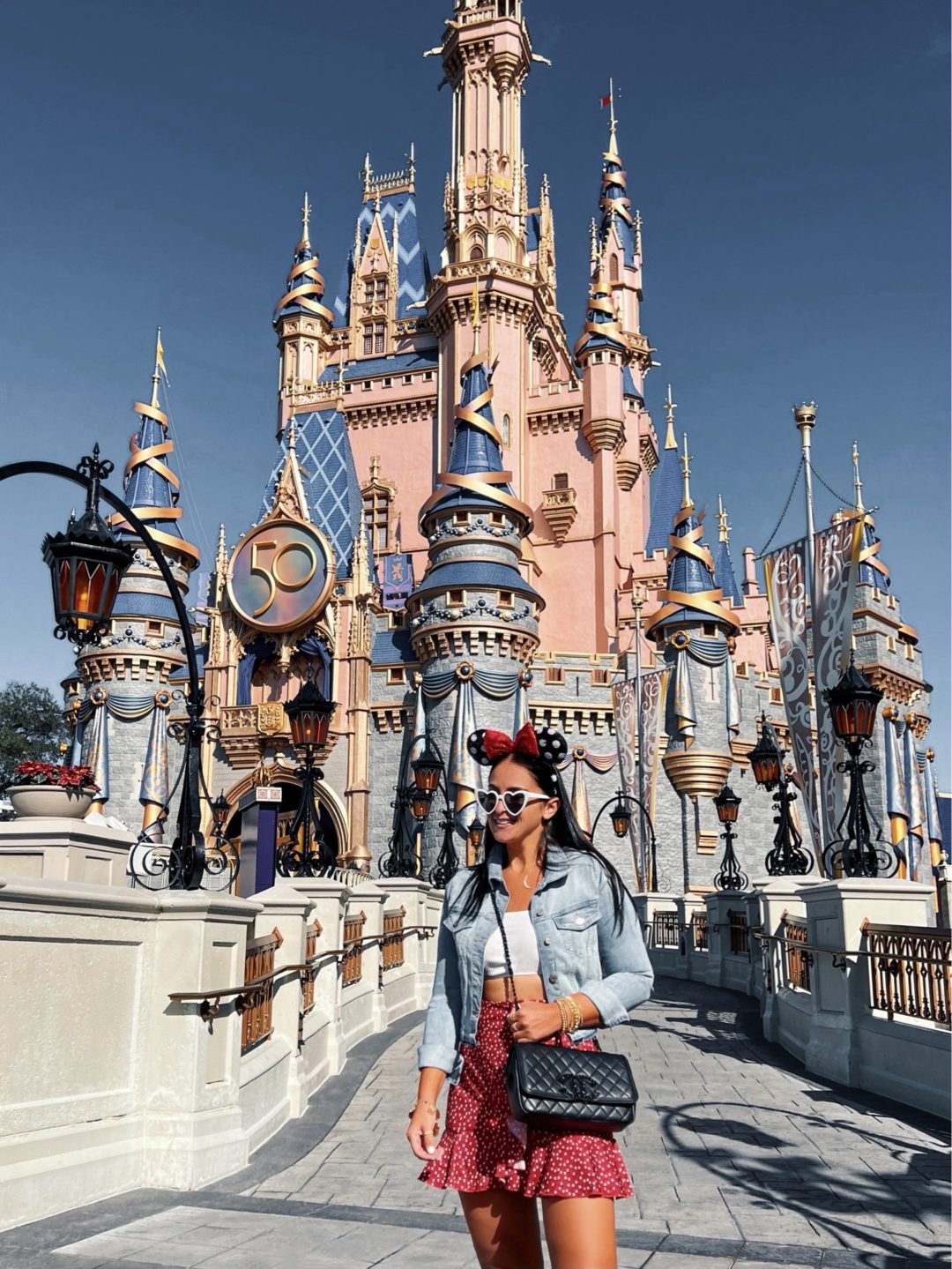 Blogger Sarah Lindner of The House of Sequins styling outfits for Disney trip.