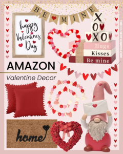 Blogger Sarah Lindner of The House of Sequins sharing Amazon Home Valentine looks.