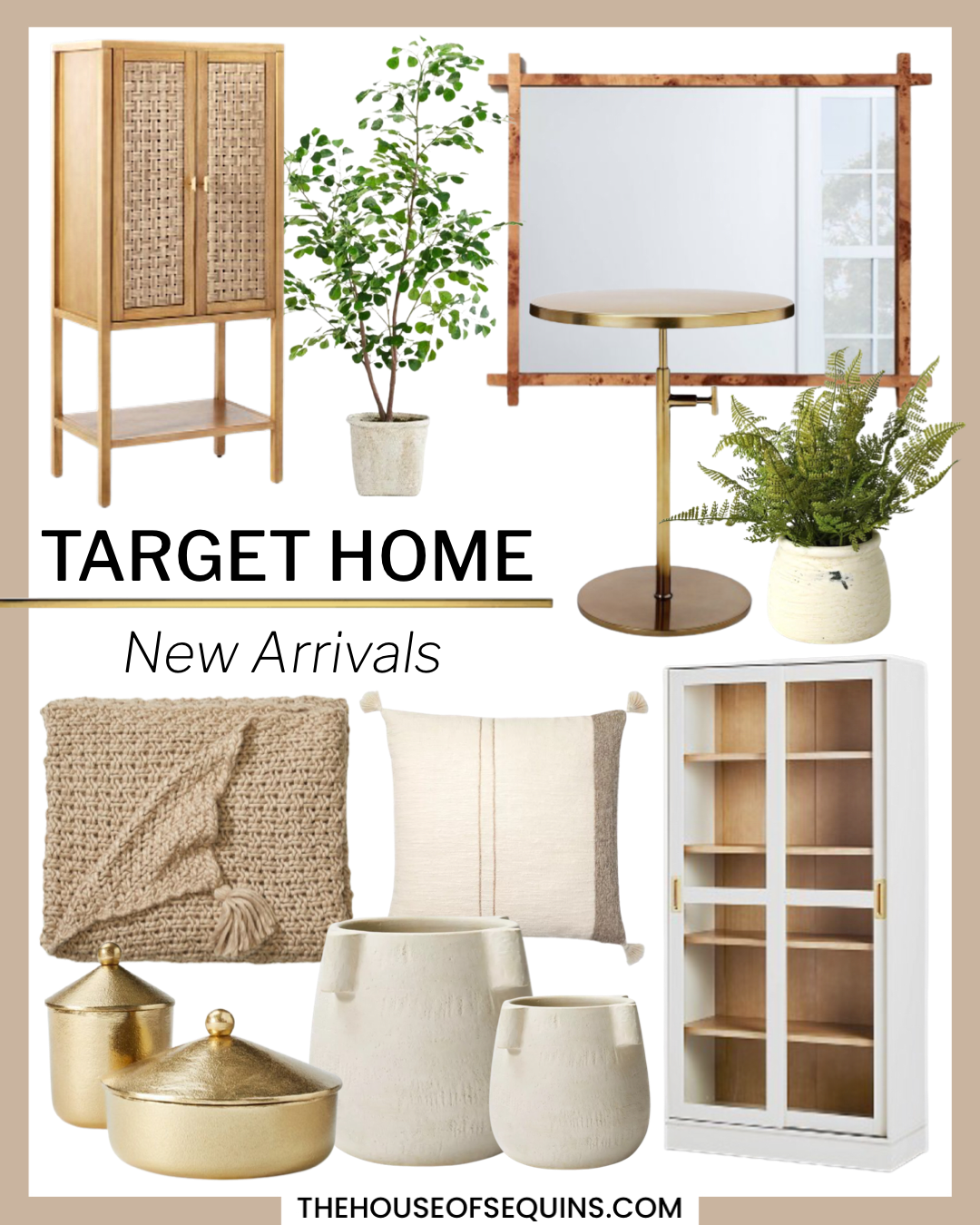 Blogger Sarah Lindner of The House of Sequins sharing Target Home Spring decor.