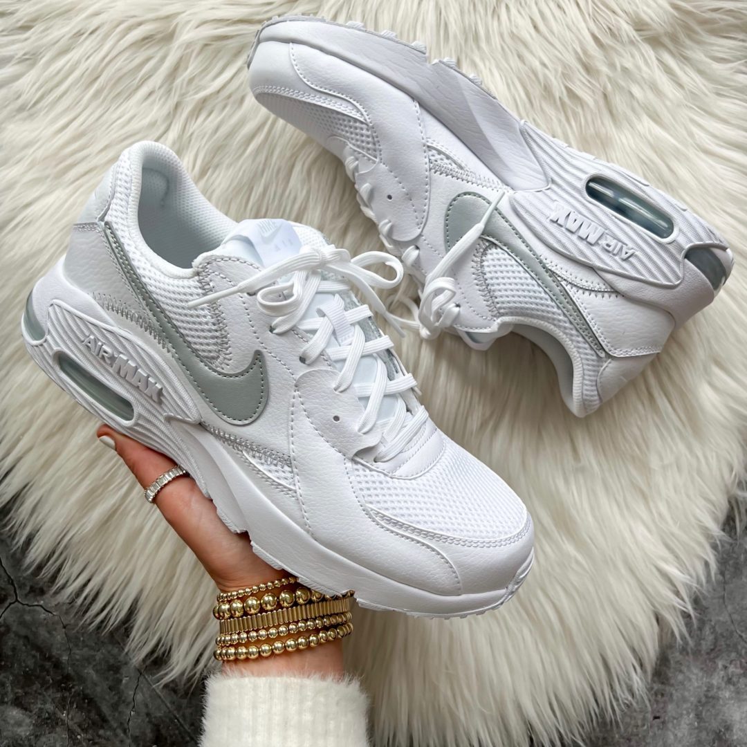 Blogger Sarah Lindner of The House of Sequins sharing Nike sneakers.