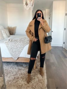 Blogger Sarah Lindner of The House of Sequins sharing winter coat favorites.