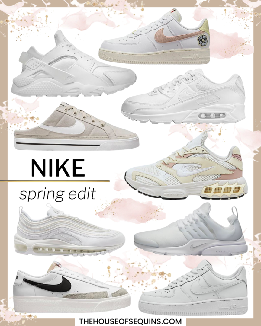 Blogger Sarah Lindner of The House of Sequins sharing Spring sneakers from Nike.