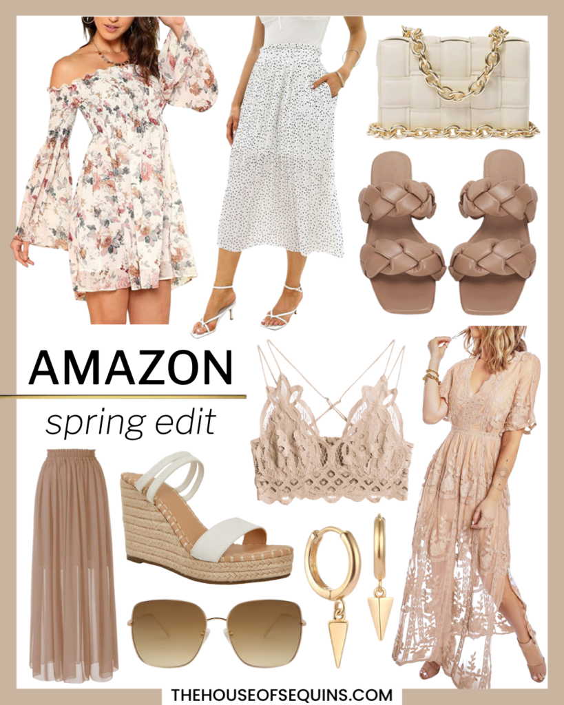Blogger Sarah Lindner of The House of Sequins sharing Amazon Fashion spring looks.