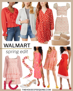 Blogger Sarah Lindner of The House of Sequins sharing Walmart Fashion spring looks.
