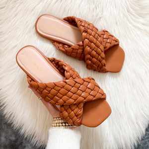 Blogger Sarah Lindner of The House of Sequins sharing spring sandals.
