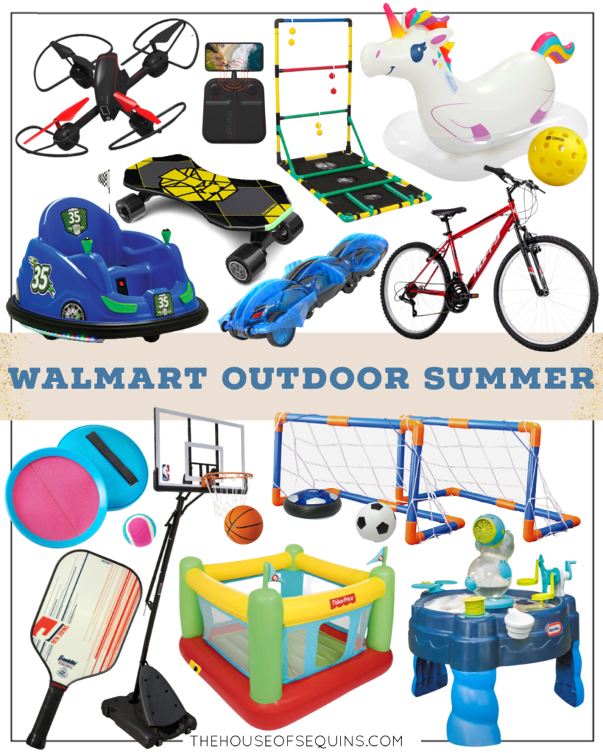 Blogger Sarah Lindner of The House of Sequins sharing Walmart summer essentials.