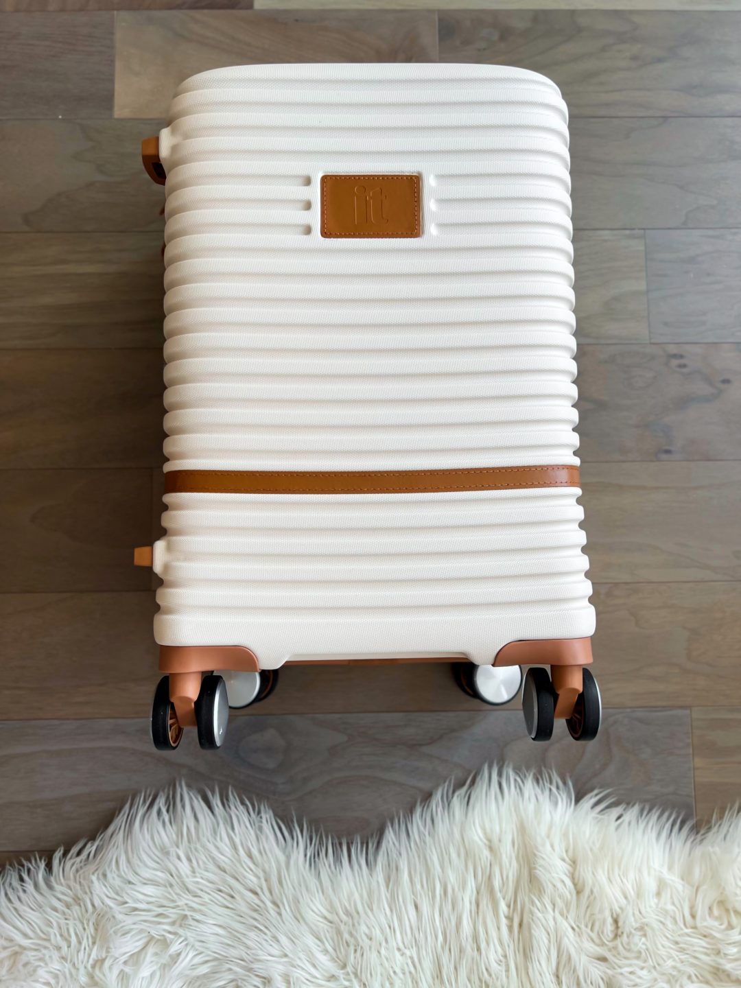 Blogger Sarah Lindner of The House of Sequins sharing travel essentials from Walmart Home.