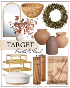 Blogger Sarah Lindner from The House of Sequins sharing Target Home Fall Decor.