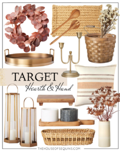 Blogger Sarah Lindner from The House of Sequins sharing Target Home Fall Decor.